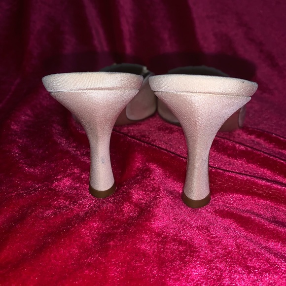 Vintage Bruno Magli Beige Kitten Heel Mule - Picture 3 of 4